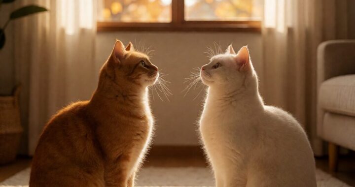 Content-Disposition: form-data; name="description"
Sepasang kucing saling mengenali — perkenalan kucing baru