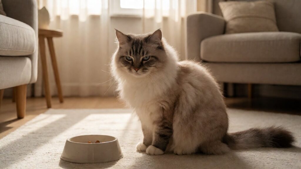 kucing-muntah-setelah-makan